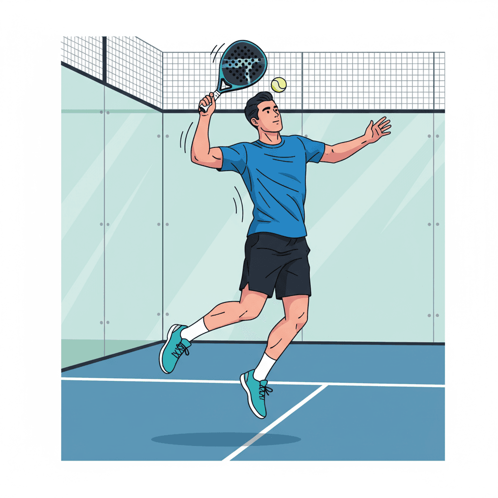 Rulo padel shot technique illustration