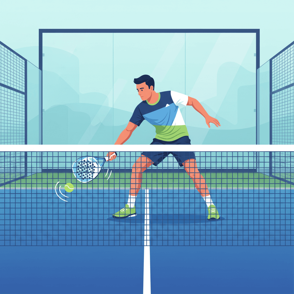 Vibora padel shot technique illustration